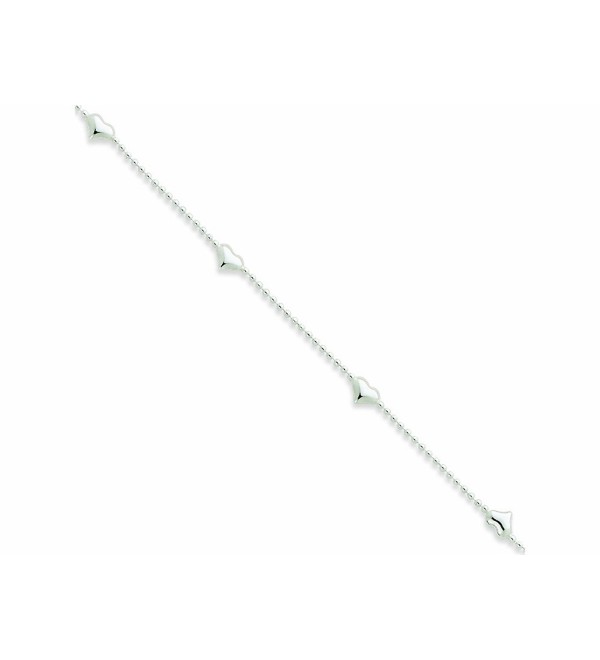 Finejewelers Sterling Silver Dangling Heart Anklet - C711LMK9AFJ