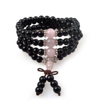 Gemstone Bracelet Necklace Spiritual Meditation - Rose quartz - C712NG7340F