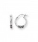 Antiqued- Sterling Silver Hoop Earrings - 15mm (9/16 Inch) - CM116RRD0I1