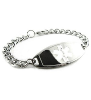 MyIDDr - Pre-Engraved & Customized Alzheimers Medical ID Bracelet- White - CJ119GSXZGP