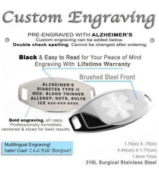 MyIDDr Pre Engraved Customized Alzheimers Bracelet