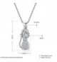 MAZU Necklace Sterling Zirconia Shinning in Women's Pendants