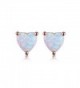 GEMSME 18K Rose Gold Plated Opal Stud Earrings For Women With Many Shape Option - C2186A3D4ET