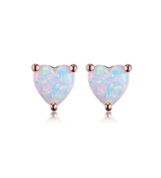 GEMSME 18K Rose Gold Plated Opal Stud Earrings For Women With Many Shape Option - C2186A3D4ET