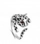 Leopard Simulated Garnet Sterling Silver