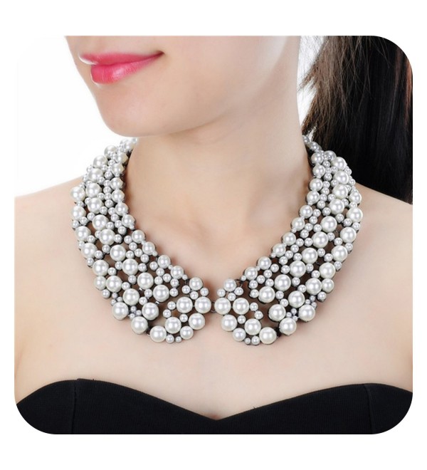 Costume Necklace Holylove Statement Novelty - Pearl - C7188QZO6HY