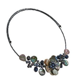Wreath Abalone Cultured Freshwater Necklace