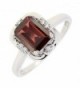 Vintage Style Sterling Silver Emerald Cut Genuine Mozambique Garnet Ring (1.7 CT.T.W) - CC11NX7I2RH