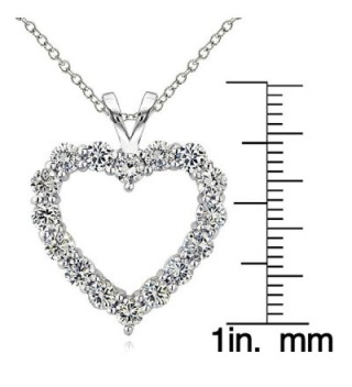 Sterling Silver Cubic Zirconia Necklace in Women's Pendants