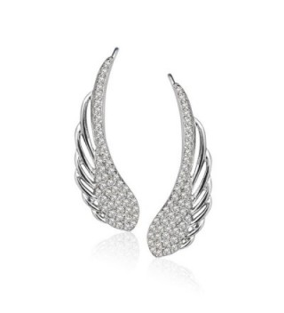 Sterling Zirconia Crawler Climber Earrings