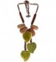 Royal Diamond 16" Green Leaf & Brown Wood grain Choker Necklace - CN11DH02PRX