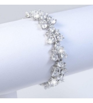 EVER FAITH Silver Tone Butterfly Bracelet in Women's Tennis Bracelets