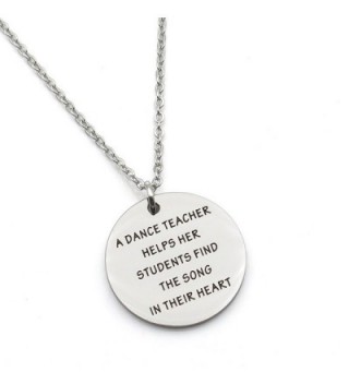 A Dance Teacher Helps Her Students Find the Song in Heart Teacher Gift Stainless Steel Pendant Necklace - CN186H0M5LE