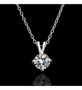 Elegant Zirconia Solitaire Pendant Necklace