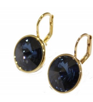 Swarovski Elements Earrings Leverback Closure in Women's Drop & Dangle Earrings