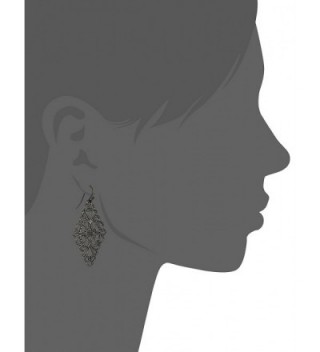 1928 Jewelry Black Tone Filigree Earrings