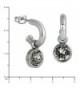 Amello Stainless earrings Swarovski ESOS02K in Women's Hoop Earrings