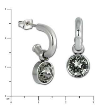 Amello Stainless earrings Swarovski ESOS02K in Women's Hoop Earrings