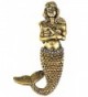 Alilang Golden Tone Vintage Fantasy Mermaid Siren Princess Fish Tail Brooch Pin - CE1138HHRY1