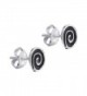 Hypnotic Swirls Enamel Sterling Earrings