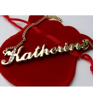 Name Necklace Katherine Gold Plated