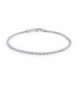 Bling Jewelry 925 Sterling Silver Rope Chain Anklet Italy - CC115UI1891