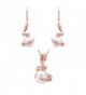 Fashion Plaza Kate Middleton Style Spiral Pearl Drop On Silver Plated Chain And Earrings Set S114 - C211KVL1SG5