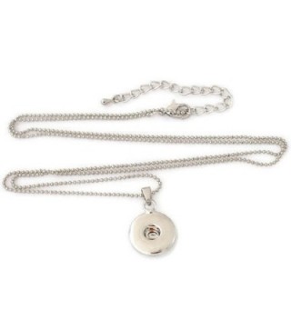 Interchangeable 18-20 mm Snap Jewelry Pendant & Ball Chain Necklace 28" + 3" Ext. by My Gifts - C9182H2MK6W