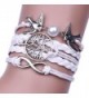 SusenstoneInfinity Handmade Adjustable Pigeon Leather Multilayer Bracelet - C4125LCFXIR