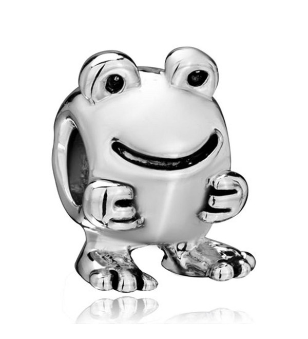 CharmsStory Happy Big Eyes Frog Animal Charms Beads Charms For Bracelets - C511R0WVLA5