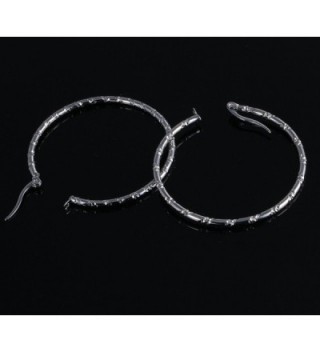 Stainless Rounded Earrings Pierced Sparkly in Women's Hoop Earrings