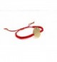 Bracelet Gold Colour red cord