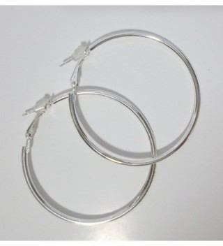 Fashion Large 2 inch Earring SILVER in Women's Hoop Earrings