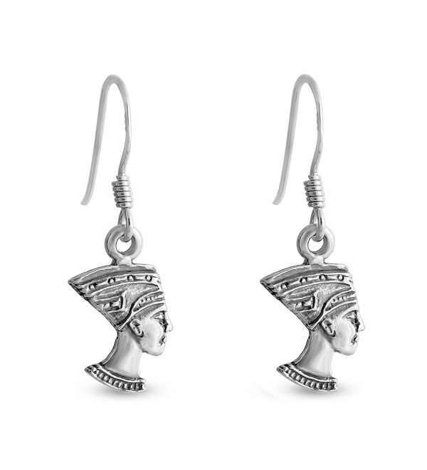 Azaggi Sterling SIlver Handcrafted Hook Earrings Nefertiti - CB12EV99OK9