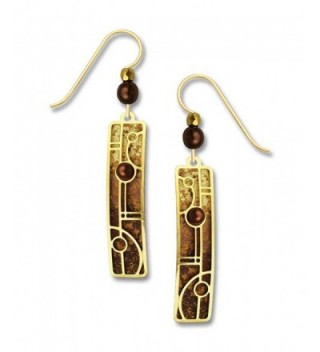 Adajio by Sienna Sky Chocolate Cream Rectangle Earrings 7446 - CZ119M6JPQ5