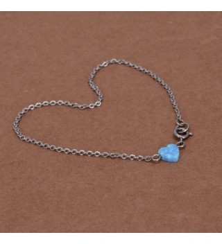 Heart shaped Anklet Semi precious Birthstone Jewelry in Women's Anklets