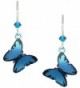 Sienna Sky 3-D Blue Morpho Butterfly Earrings 1665 - C411HCEFDSX