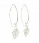 Cut Out Design Lotus Flower Dangle Earrings in Sterling Silver- 8373 - C3113EIQLV9