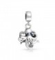 truecharms Blue Crystal Nautical Octopus Dangle Charm Beads Fits European Jewelry Charms Bracelets - CK12JFLC8Q5