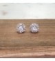 Rhodium Sterling Zirconia Classic Earrings