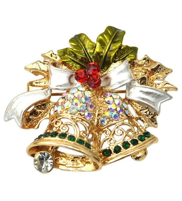 BESSKY Christmas Cute Brooch Pins Crystal Rhinestone Christmas Gift (2) - C61296UZ015