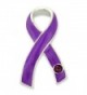 PinMart's Purple Awareness Ribbon with Rhinestone Enamel Lapel Pin - C112NR7L4SL