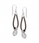 Silpadasterling Silver Leather Drop Earrings