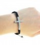 Handmade Sideways Cross Black String Macrame Bracelet - 91174 - CN11DGNHIMN