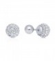 BERRICLE Rhodium Sterling Zirconia Earrings