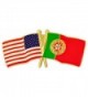 PinMart's USA and Portugal Crossed Friendship Flag Enamel Lapel Pin - CJ119PENA0F
