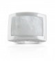 JanKuo Jewelry Rhodium Plated Rectangular Mother of Pearl Wide Band Ring - C212E1OVGPZ
