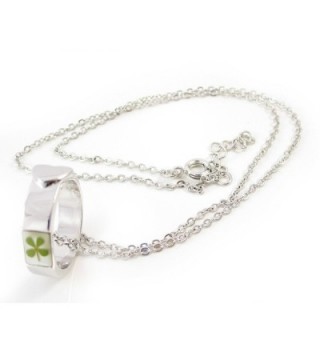 Necklace Genuine Four leaf Shamrock Crystal