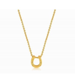 Horseshoe Necklace Pendant Gold Plated