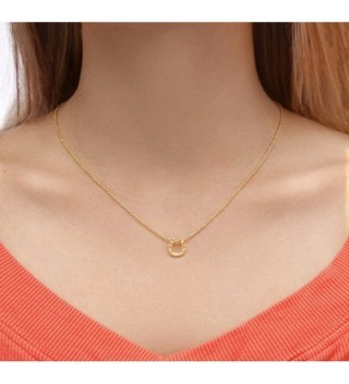 Horseshoe Necklace Pendant Gold Plated in Women's Pendants